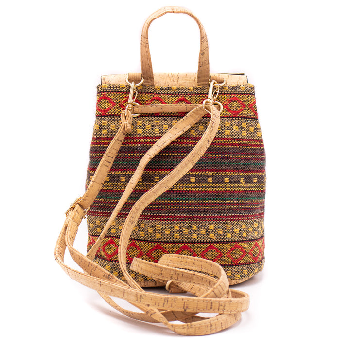 Charmanter Rucksack aus Kork im Boho-Stil