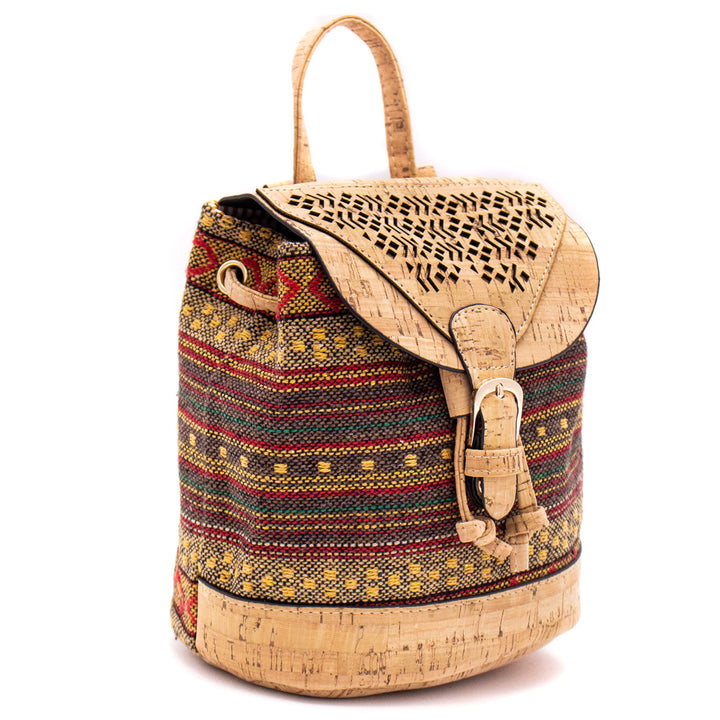 Charmanter Rucksack aus Kork im Boho-Stil