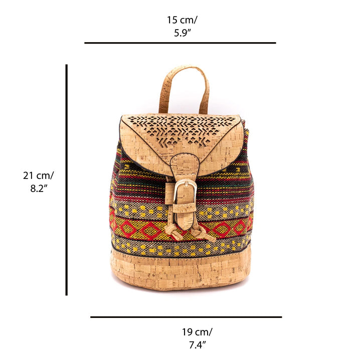 Charmanter Rucksack aus Kork im Boho-Stil